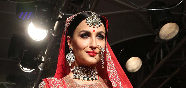 Elli Avram walks for Manoj Agarwal at Lakme Fashion Week 2017