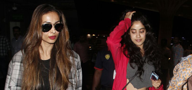 Arbaaz Khan, Malaika Arora Khan, Ayesha Takia Azmi, Sridevi & Family snapped at the airport