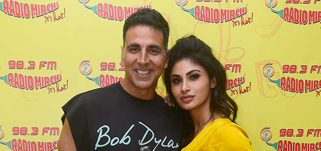 Akshay Kumar and Mouni Roy promote their film 'Gold' at 98.3 FM Radio Mirchi office