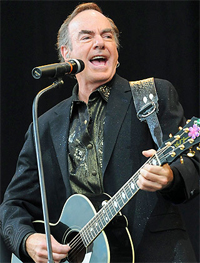 Neil Diamond, 71, gets a kiss from his new wife, 41, as he's honoured with  a star on Hollywood Walk of Fame